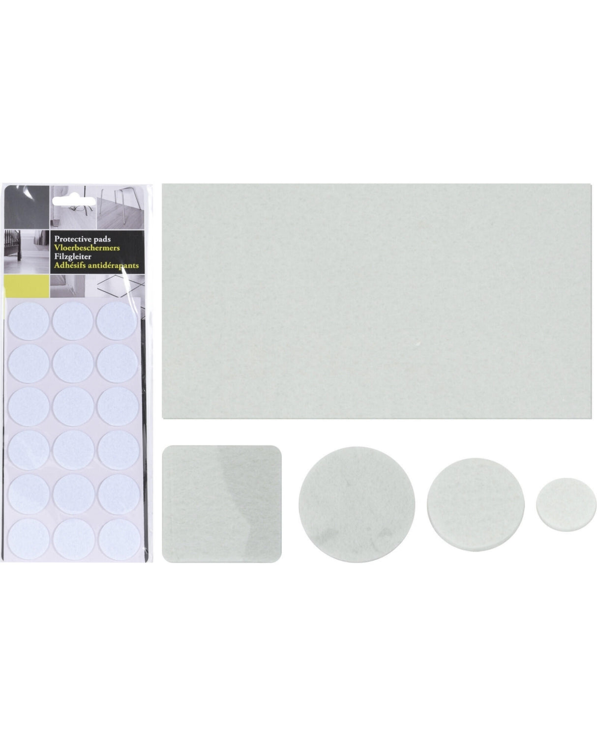 Felt pillows in white 1 sheet