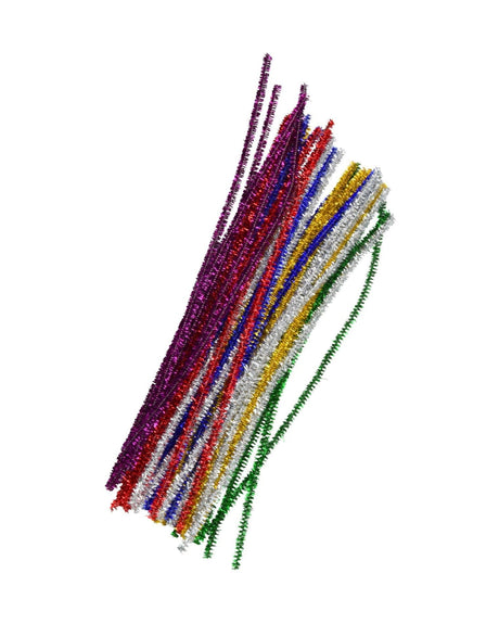 Chenille stænger med glitter 30cm - Piberenser