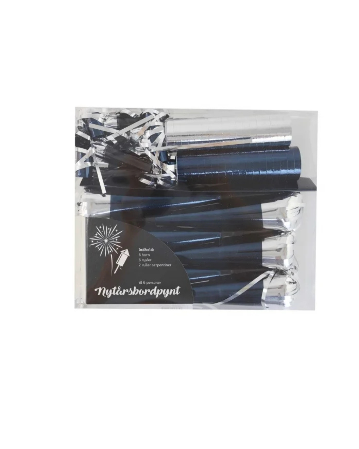 Party box 14 pieces in gold/blue and gold/holographic