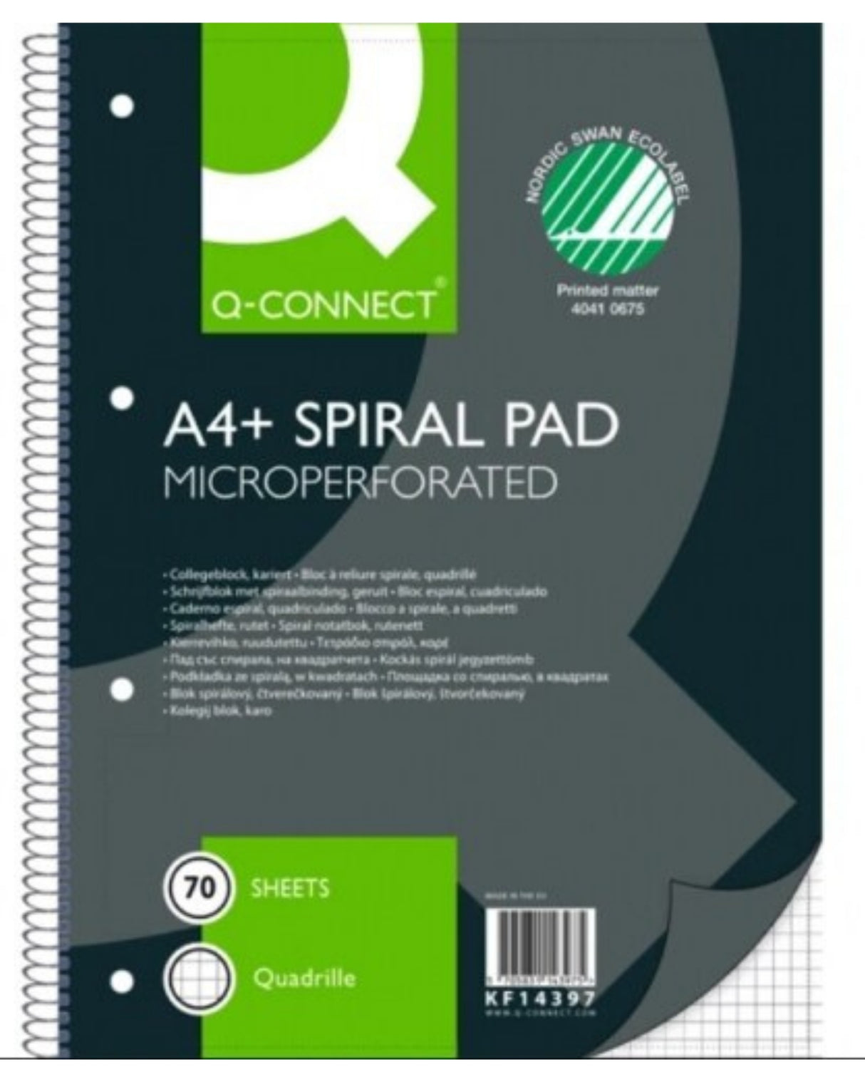 Kollegieblok A4 kvadreret