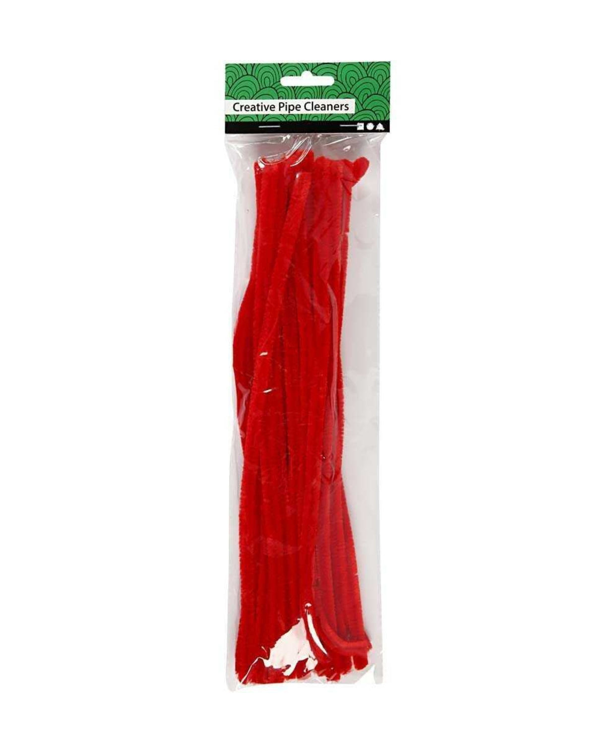 Chenille, L: 30 cm, tykkelse 9 mm, rød, 25 stk./ 1 pk