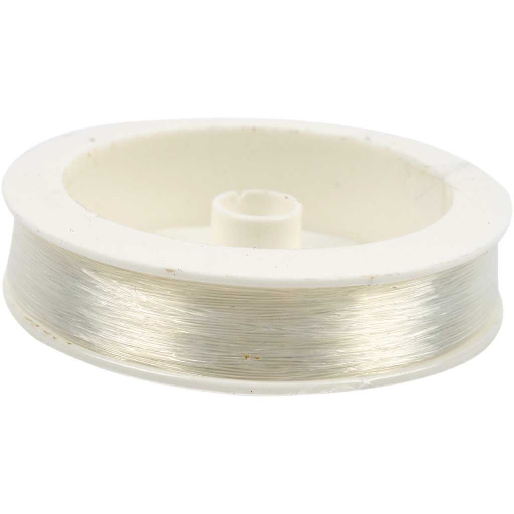 Elastic cord 1 mm - White 10 meters - Flat