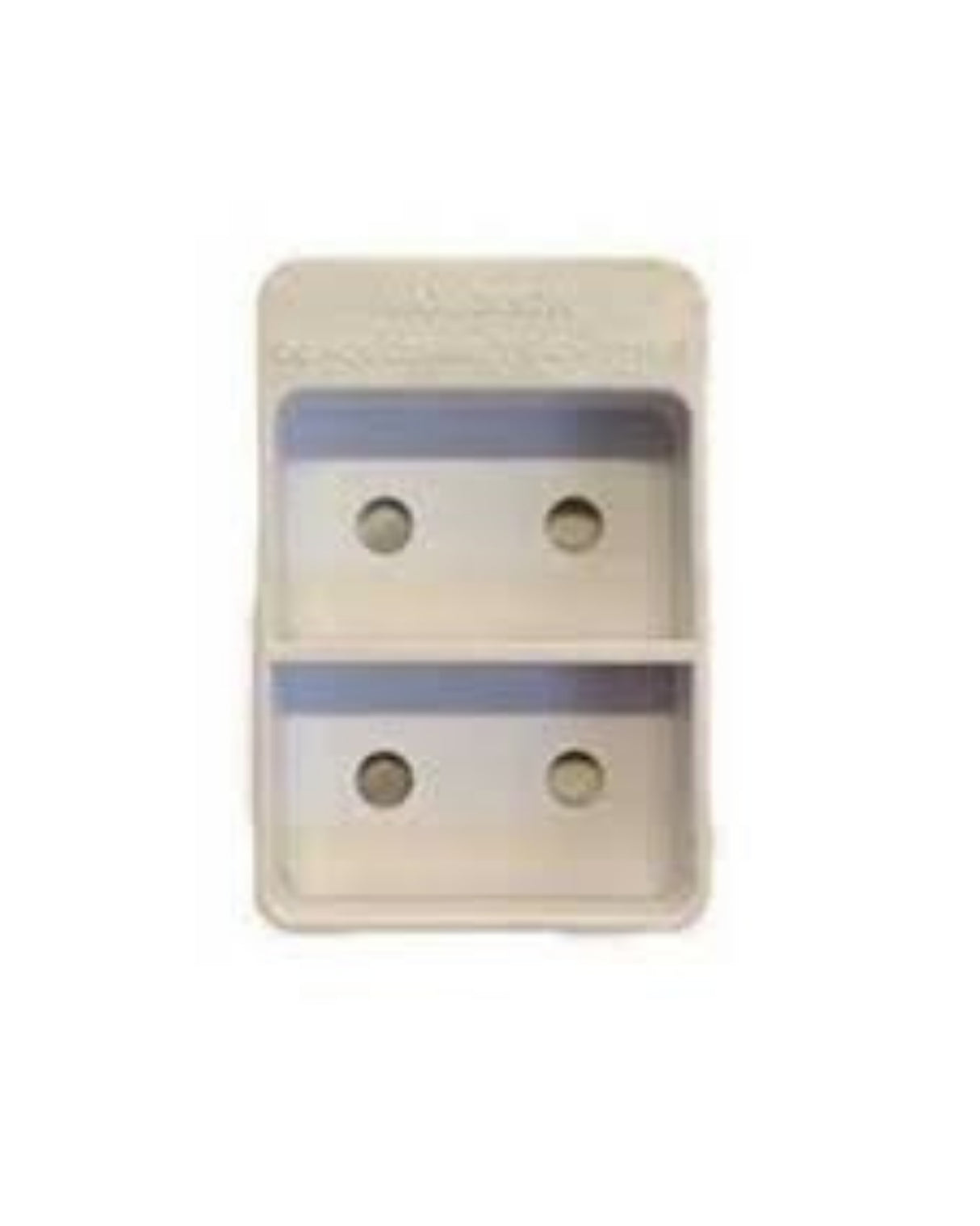Double plug 2 flat outlets - White