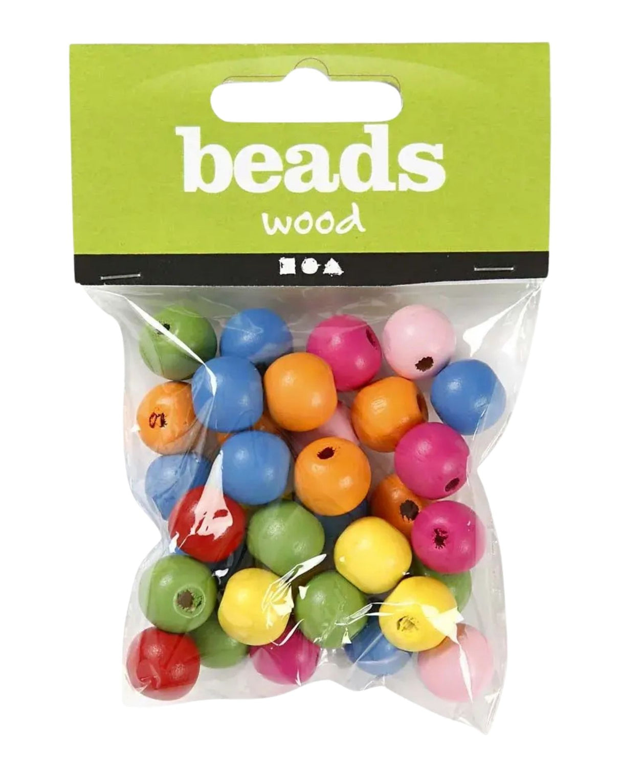 Træperlemix 1 Pk., 22 G, Diam. 12 mm, 2,5-3 mm, Ass. Farver