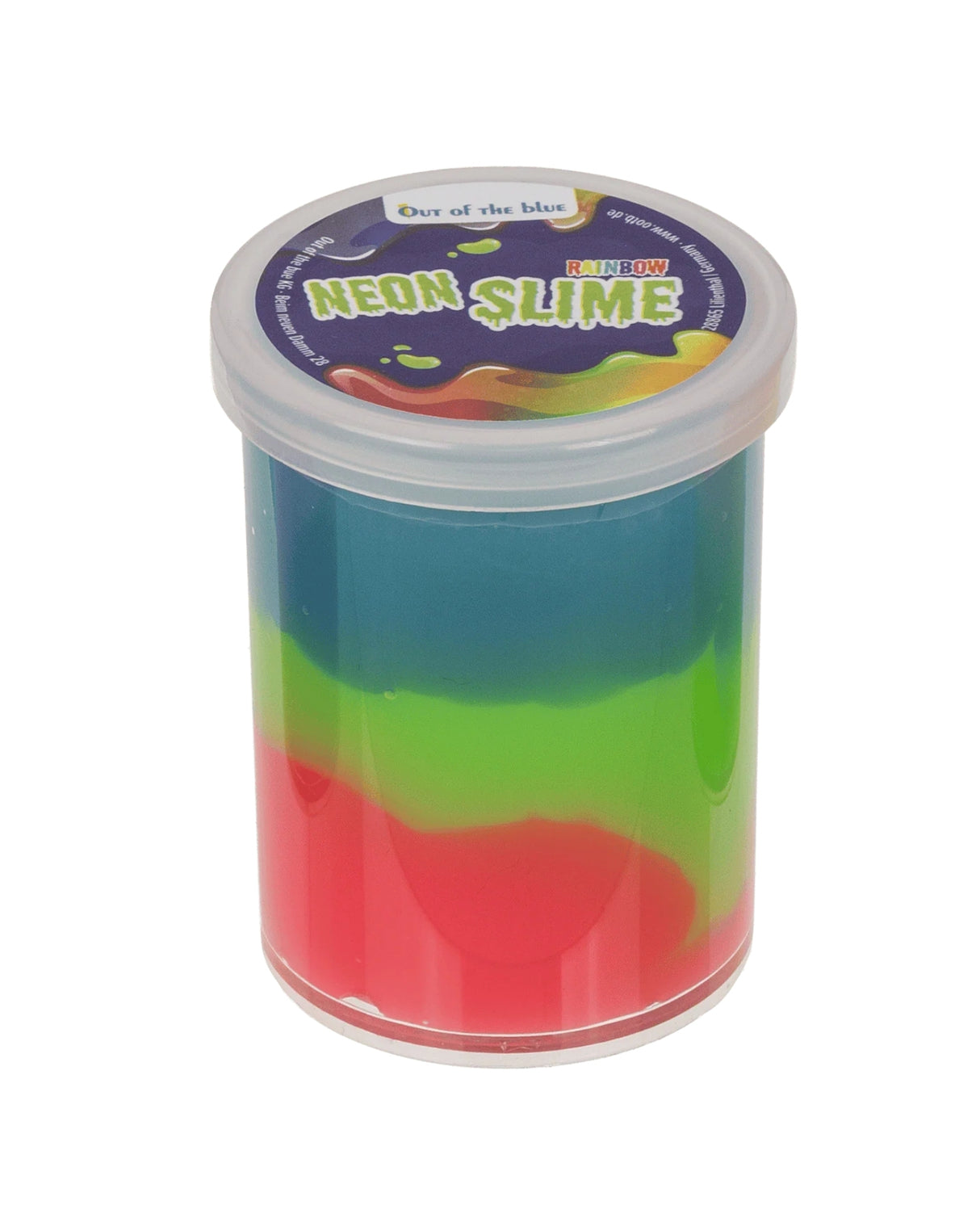 Farverigt neon slime med flot regnbueeffekt.