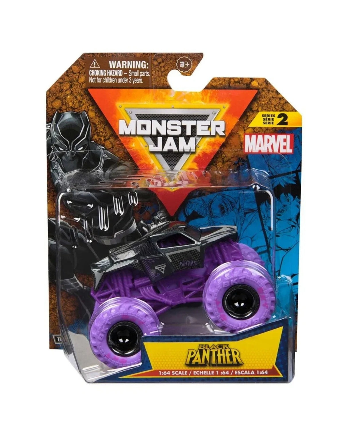 Monster Jam 1:64 Marvel Single-Black Panther V2