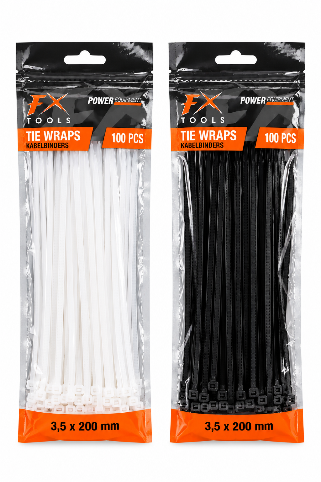 Strips 200mm 100 pcs white or black