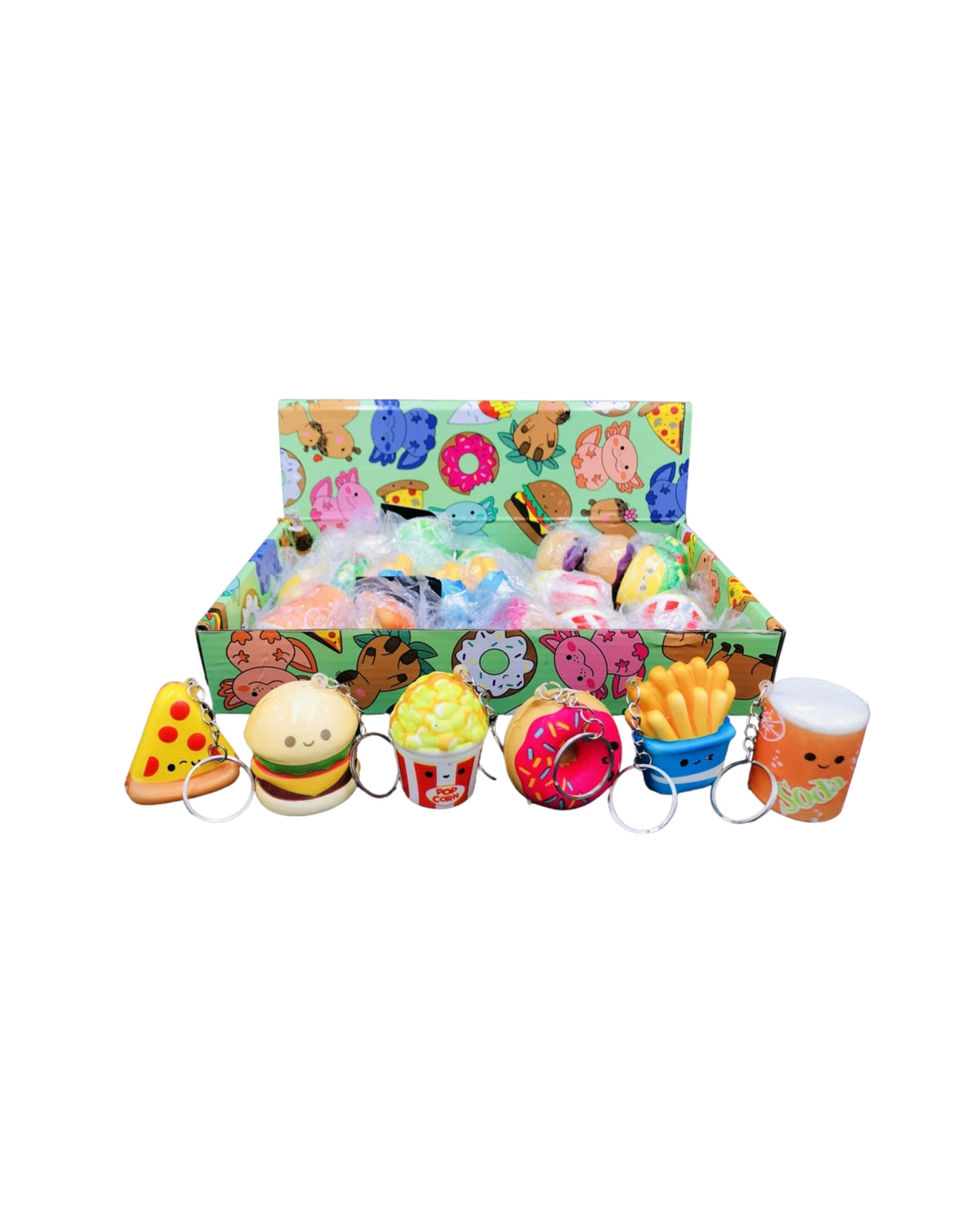 Squishy Fastfood Nøglering – 6 cm