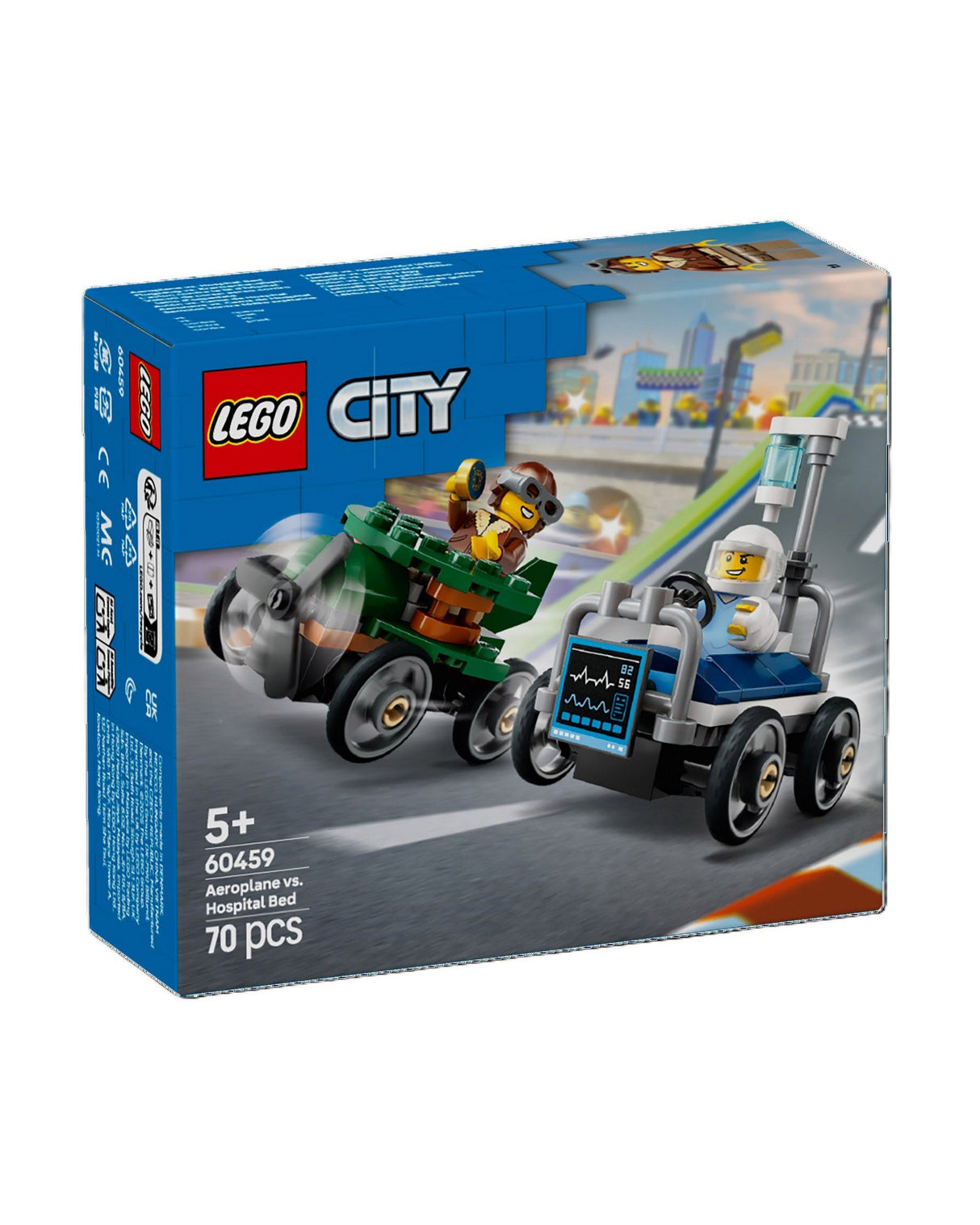 LEGO 60459 Race Car Pack - Plane to Hospital Bed - LEGO City