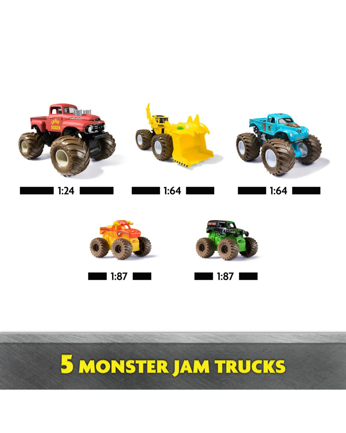 Monster Jam multi Scale Country Jam 5 pack
