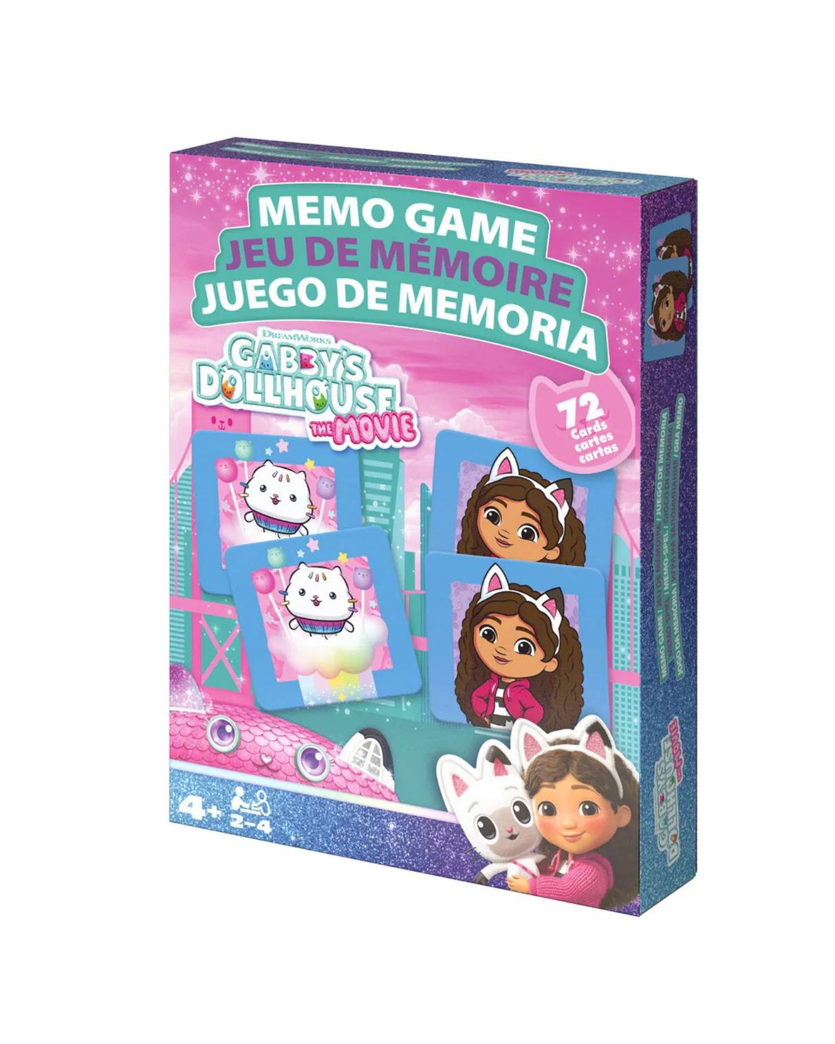 Gabby's Movie Memo Game with 72 Cards