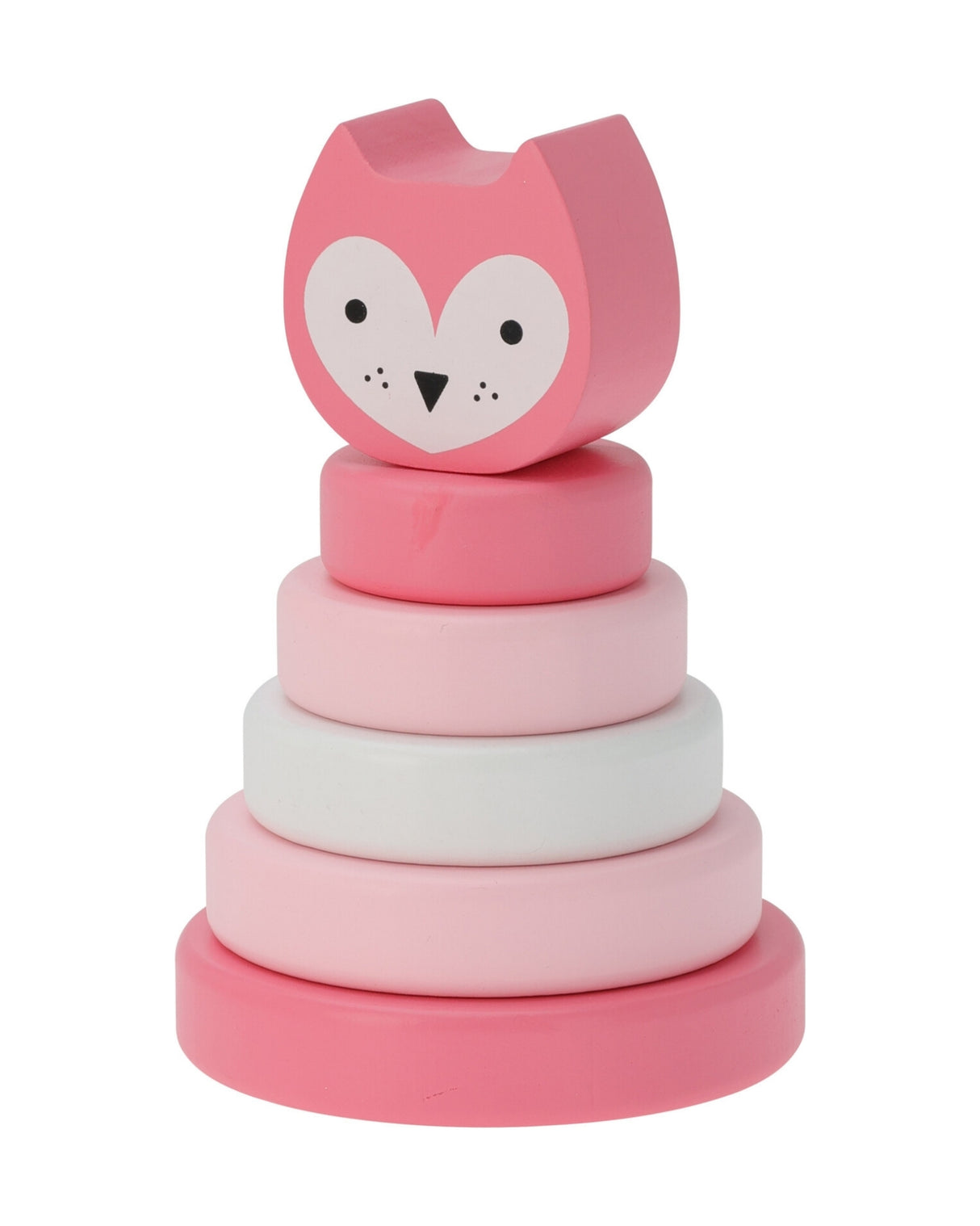 Stacking tower with wooden figure