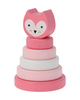 Stacking tower with wooden figure