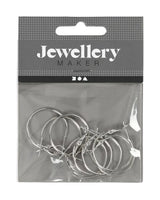 Ørering, diam. 25 mm, forsølvet, 8stk./ 1 pk