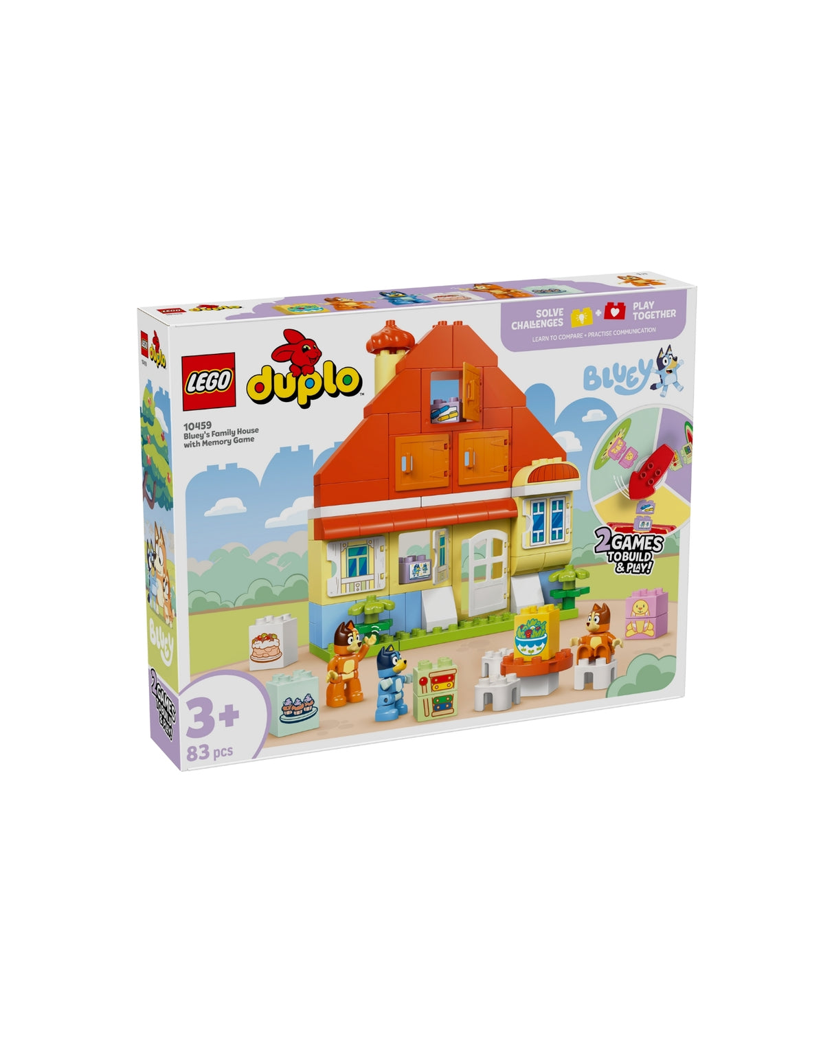 LEGO 10459 Blueys families hus med huskespil - Duplo Bluey
