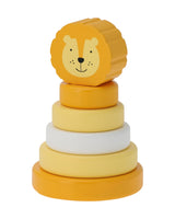 Stacking tower with wooden figure