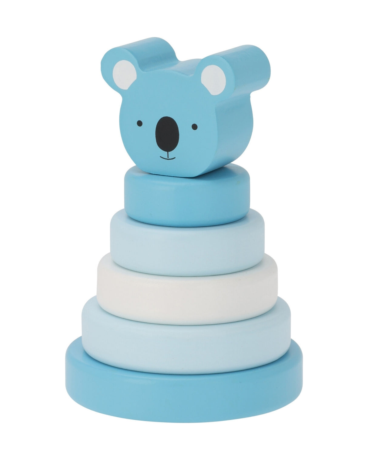 Stacking tower with wooden figure