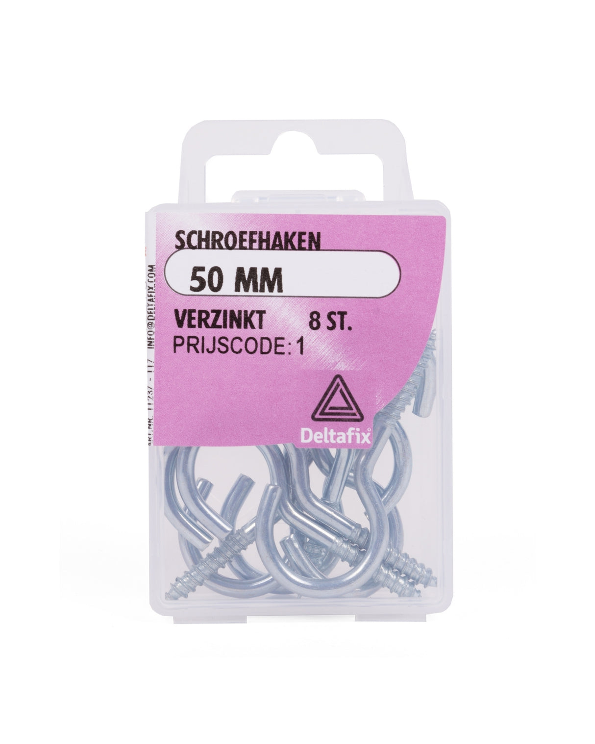 Skruekroge på 50 mm i pakke med 8 stk.