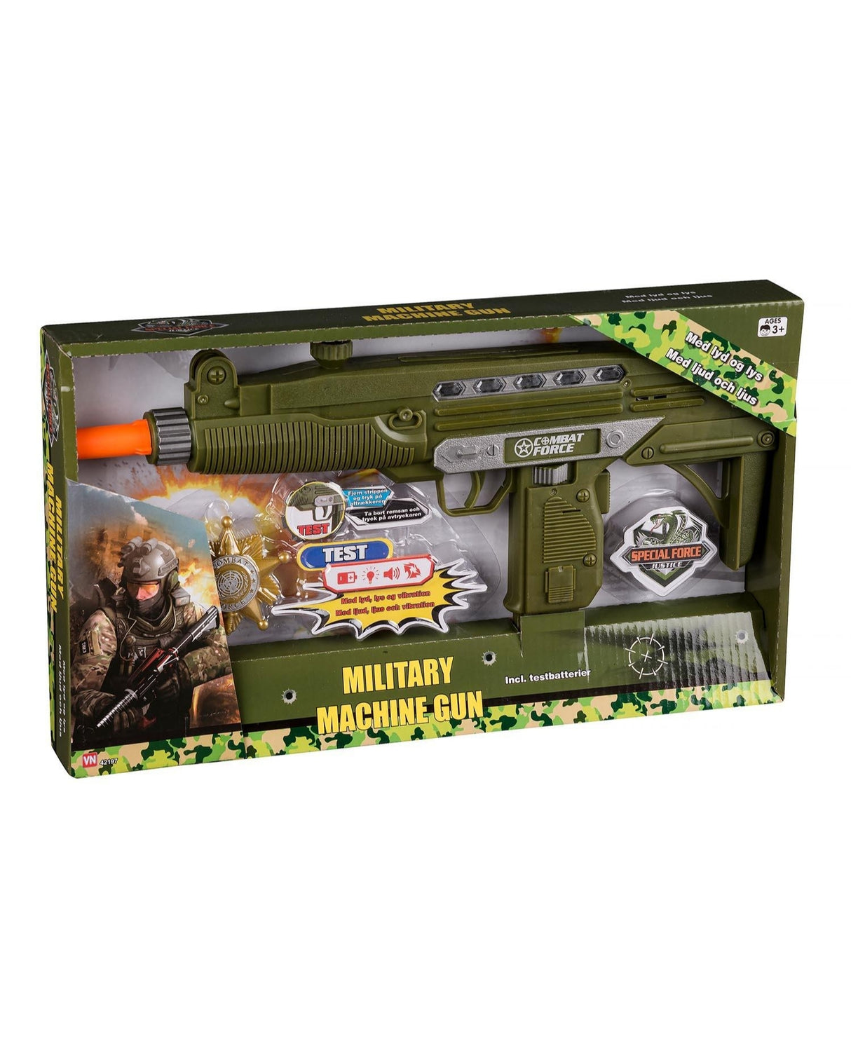 Militær Maskingevær med lyd og lys