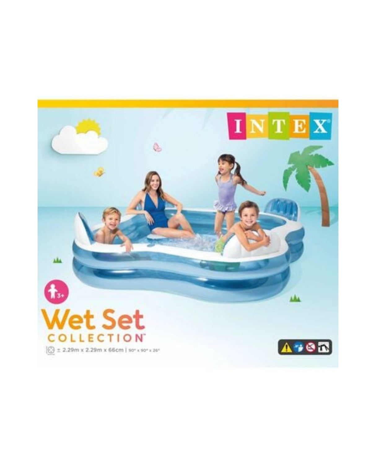 Pool 2,29x2,29 meter Højde 66 cm