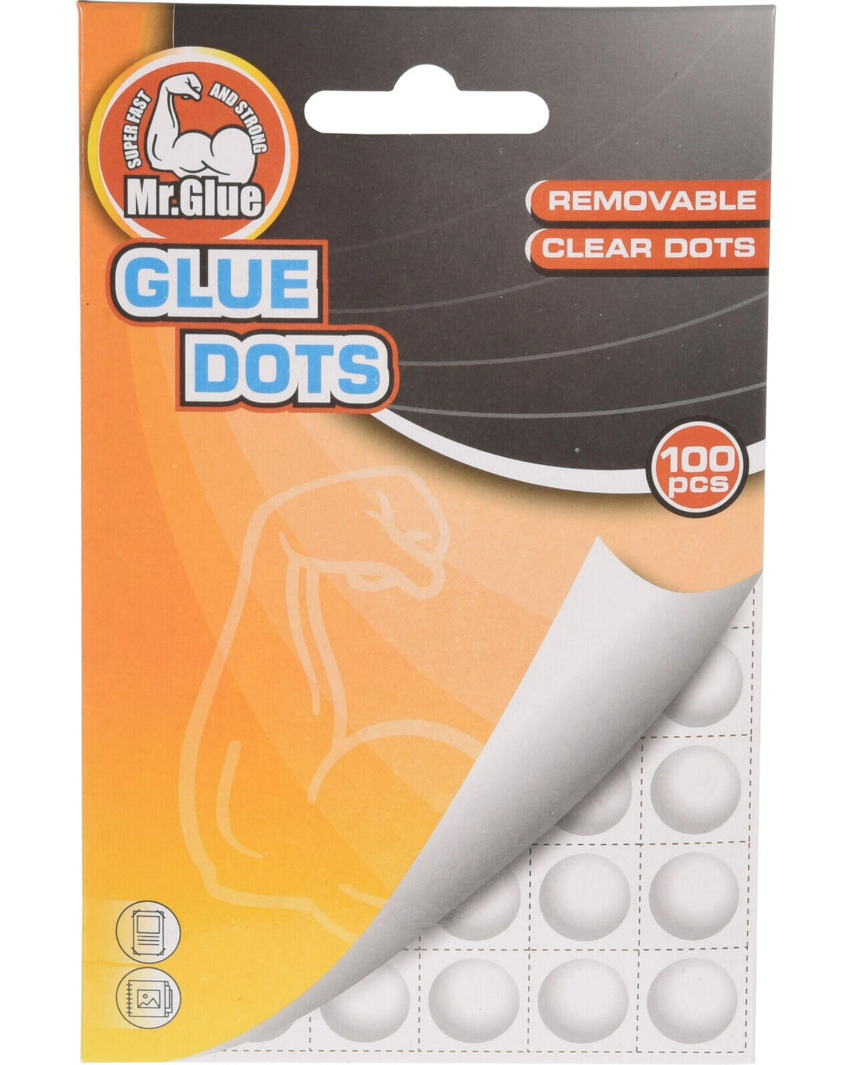 Dupper med lim 100 stk