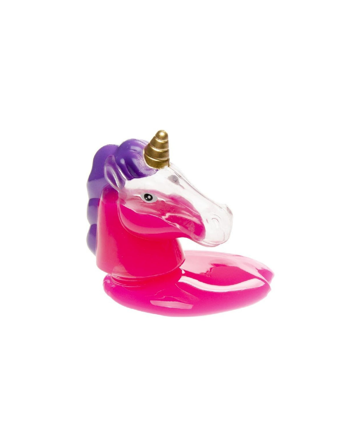 Sjovt enhjørningshoved med slime i 8,5 x 3,5 cm.
