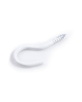 Skruekrog 30 mm epoxy hvid 6 Stk