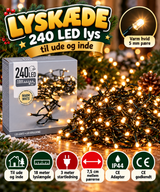 Lyskæde 240 LED lys udendørs / indendørs - Varm hvid