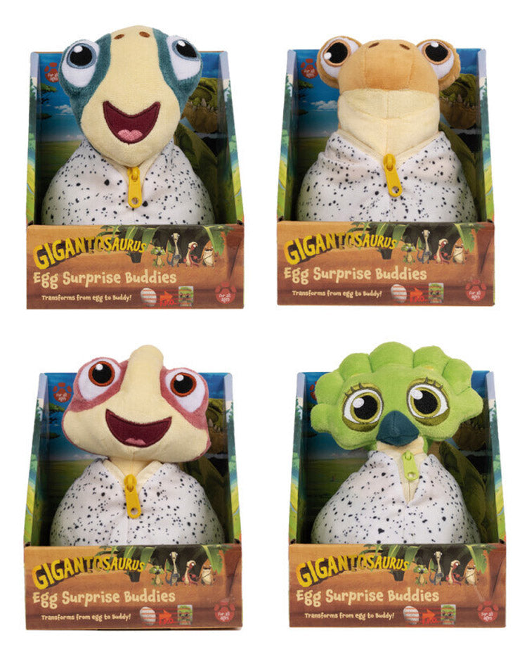 Gigantosaurus Forvandlende Klækkende Plysbabier 17 cm - 4 varianter