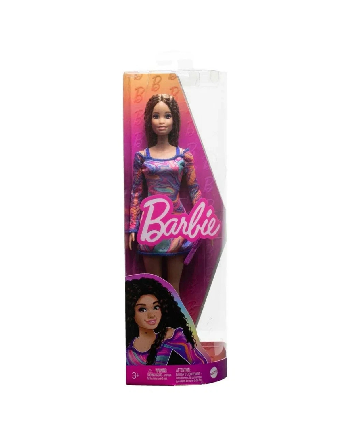 Barbie Fashionista Doll Rainbow Marble Swirl