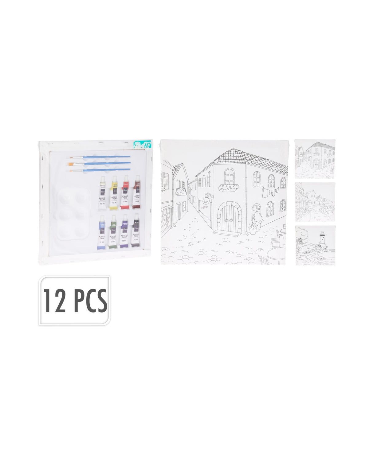 Malingssæt med 12 dele