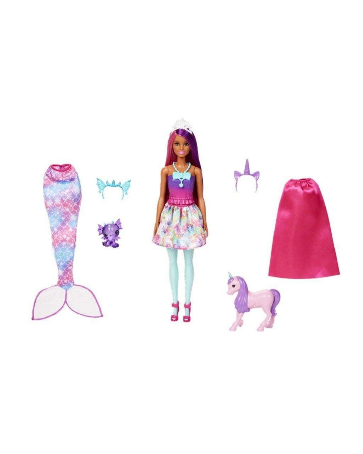 Barbie Dress Up Doll Mermaid with Fantasy Pets