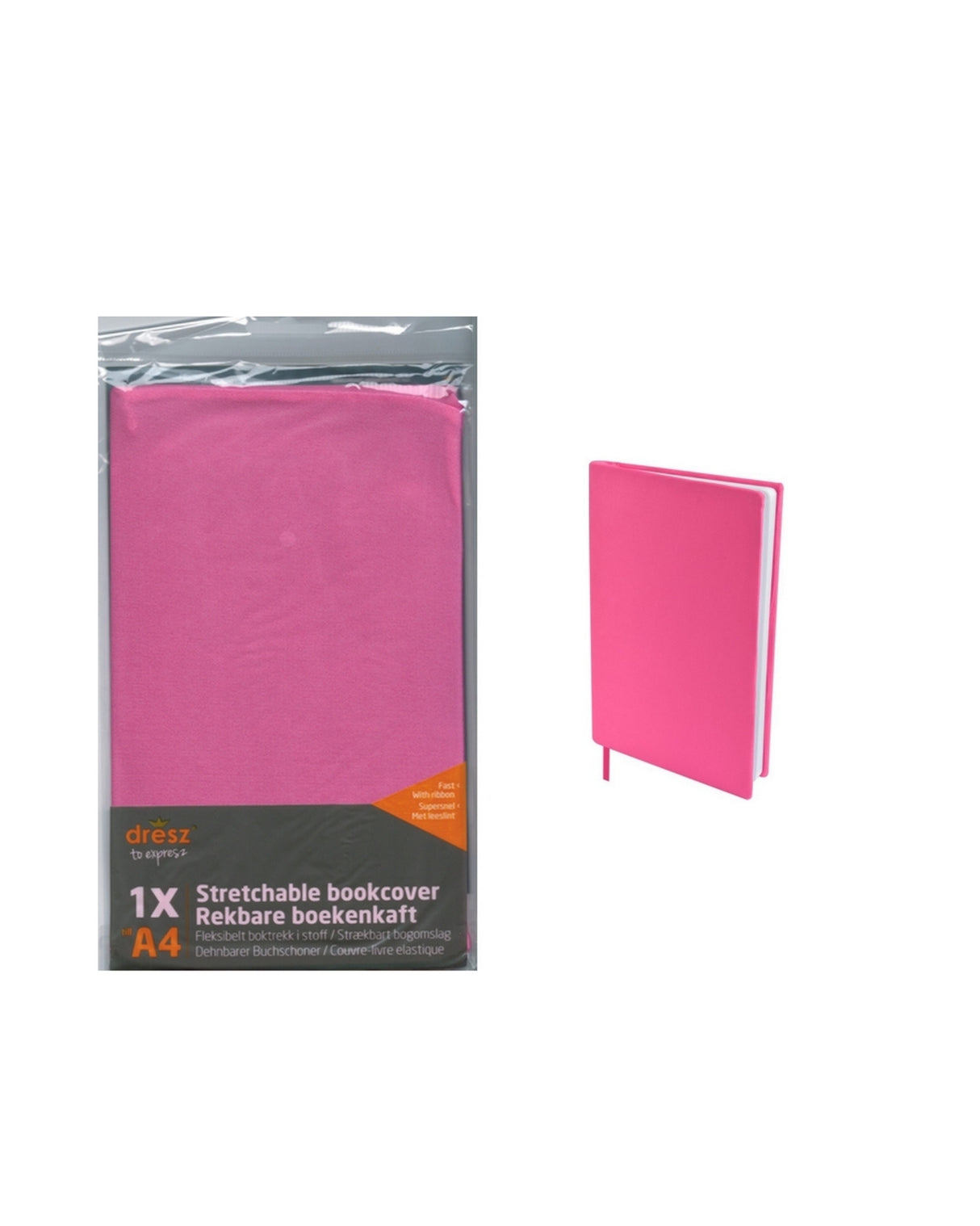 Strækbart bogomslag - Lyserød