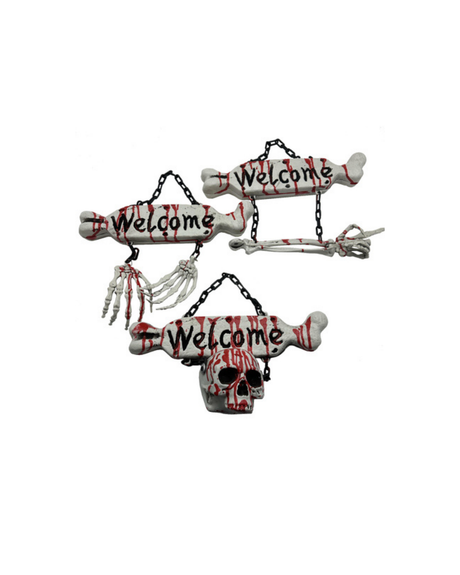 Skelet skilt - Halloween