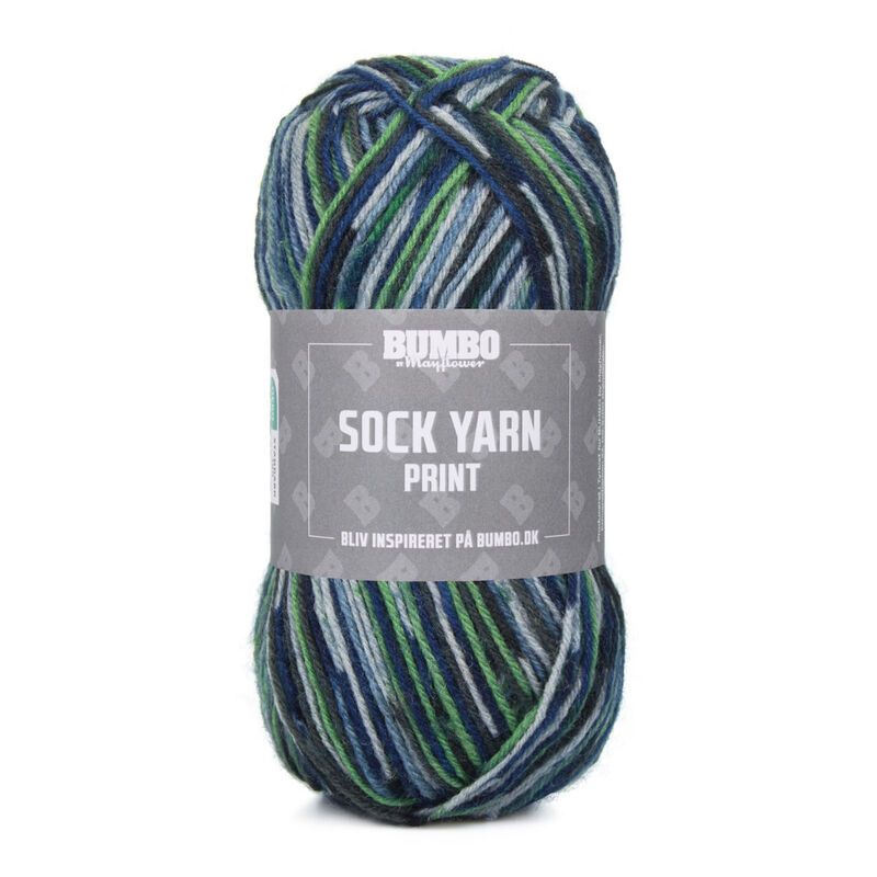 Bumbo Strømpegarn Print fv.175 - Forår 50g.
