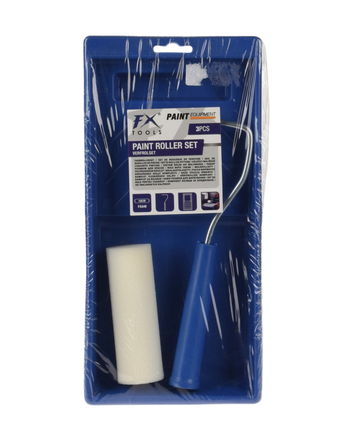 Paint roller set with tray