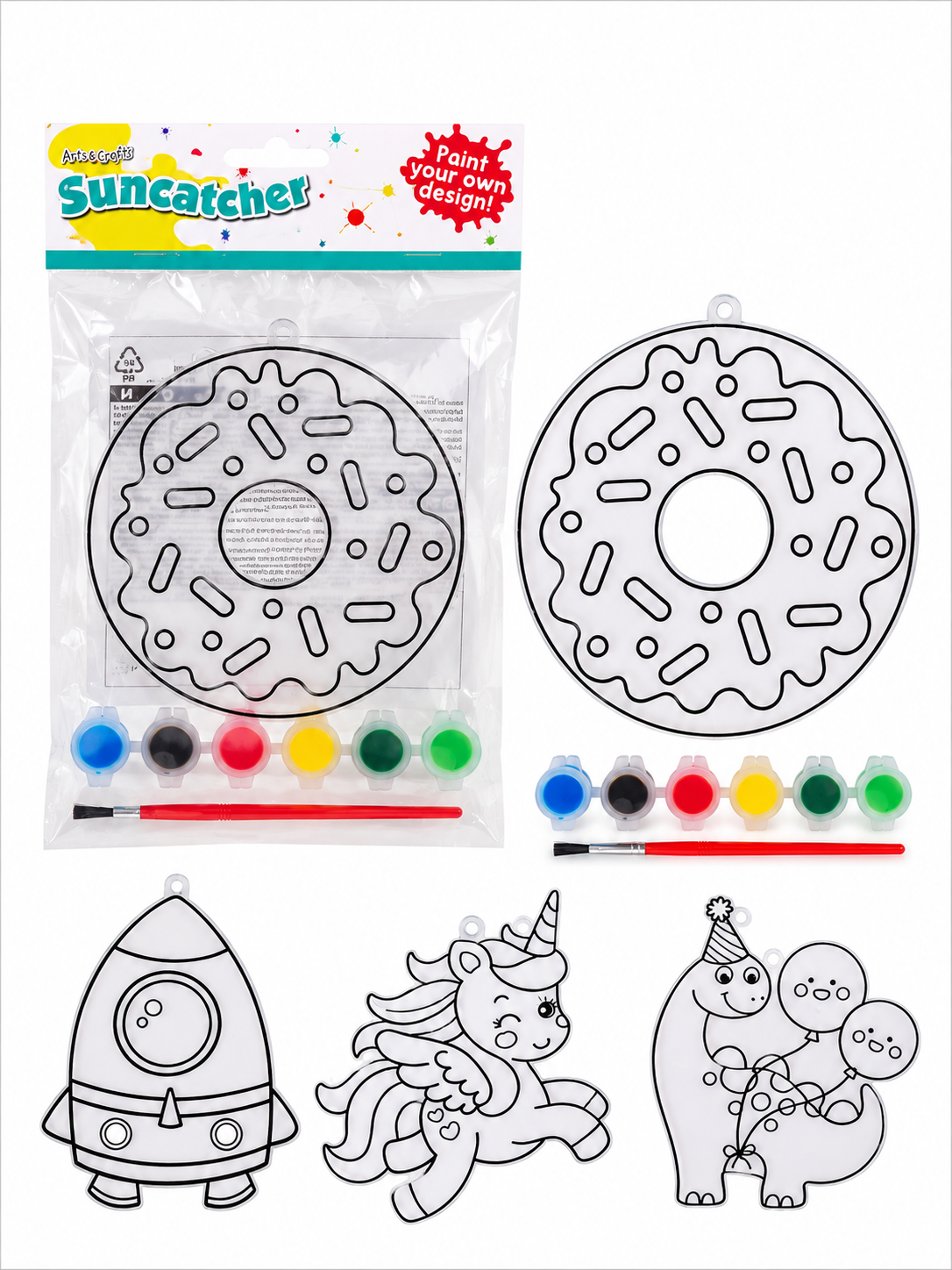 Sun Catcher Mal-selv Sæt – 4 Assorterede Motiver