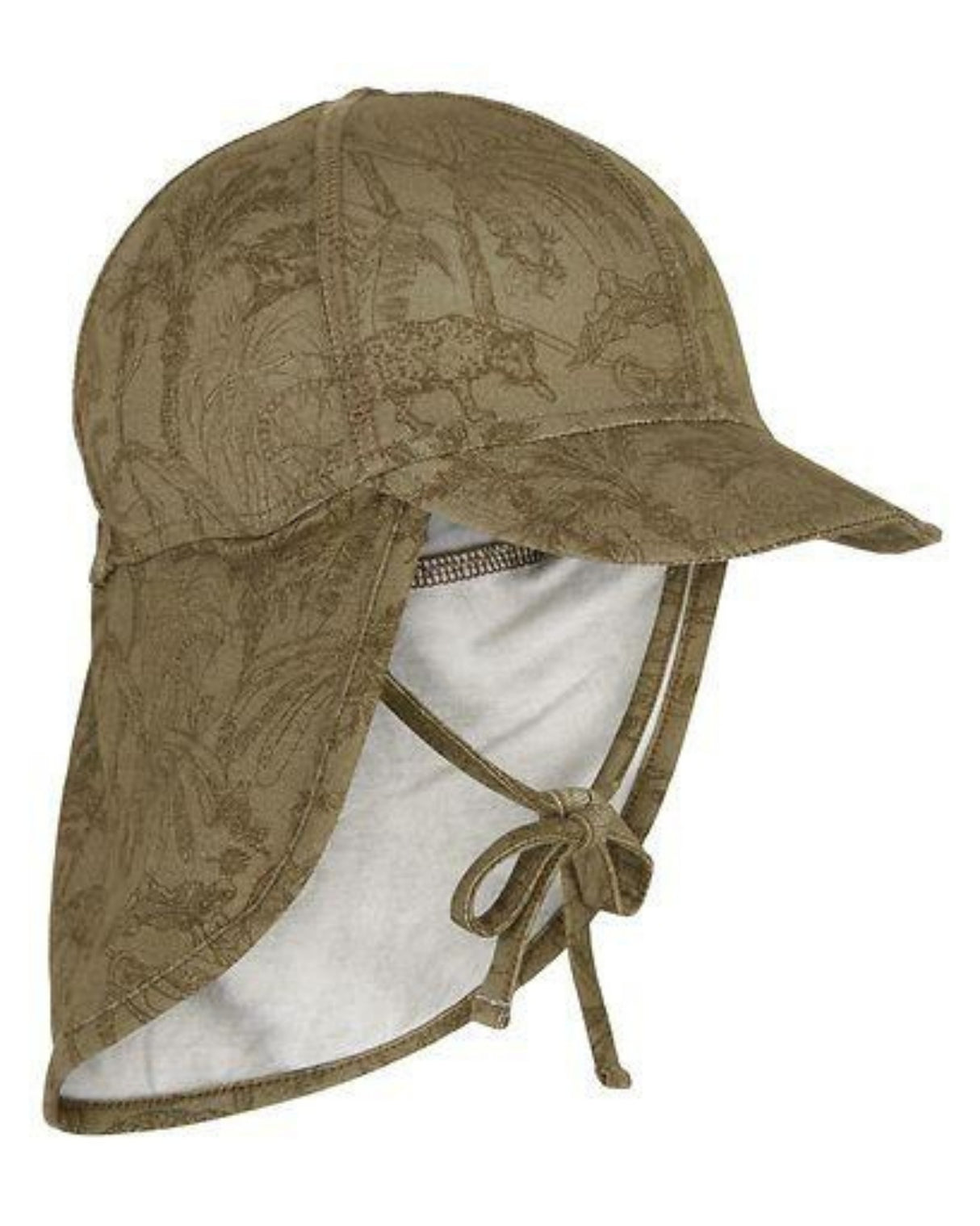 Grøn printet  Mikk-line Sommerhat-98119