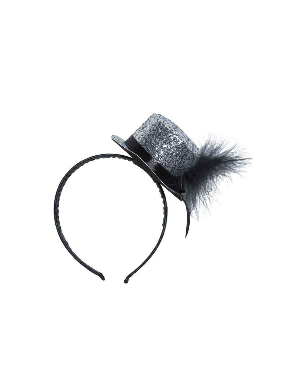 Hat mini på hårbånd - Sølv