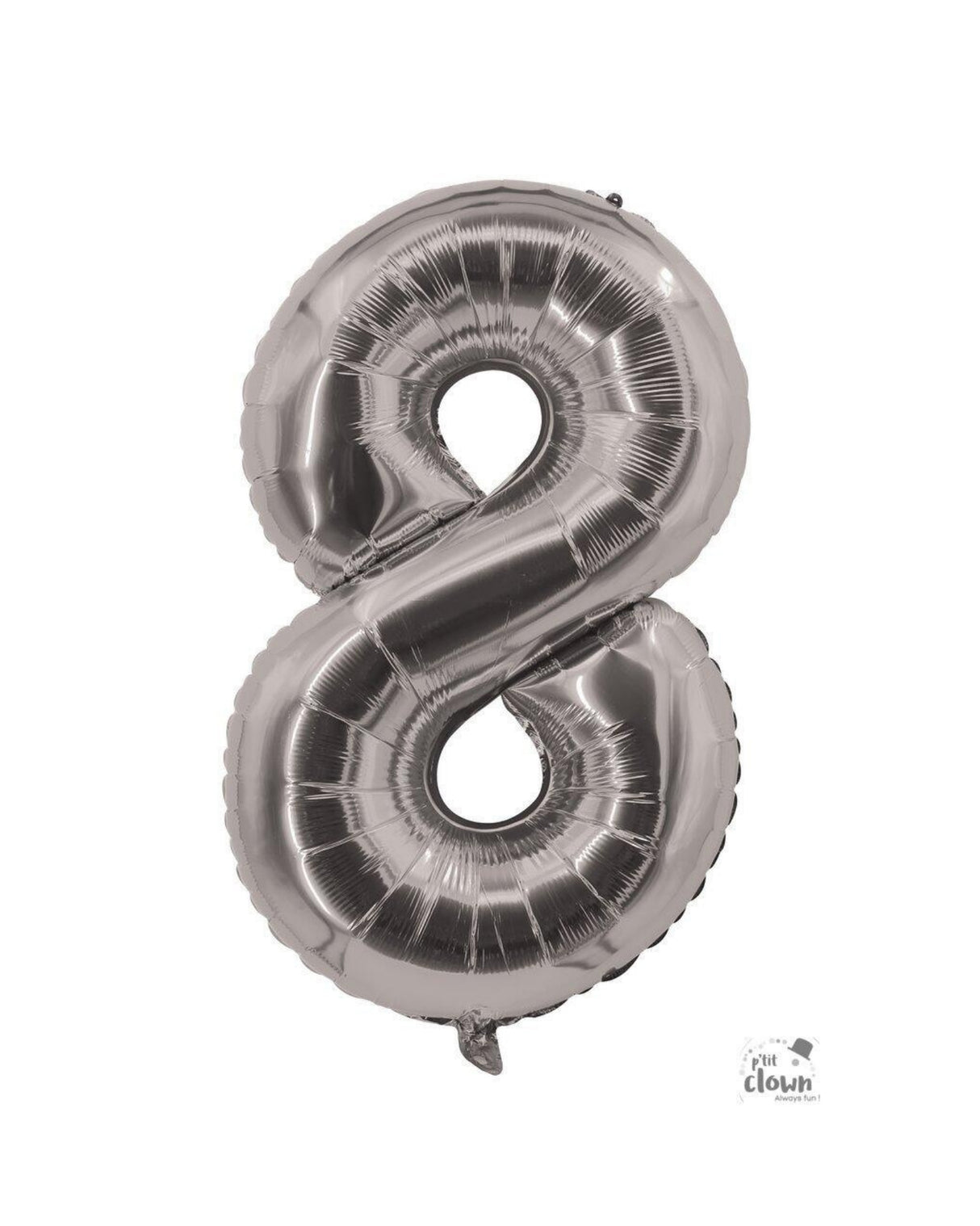 Folieballon 8 - 30cm - alu sølv