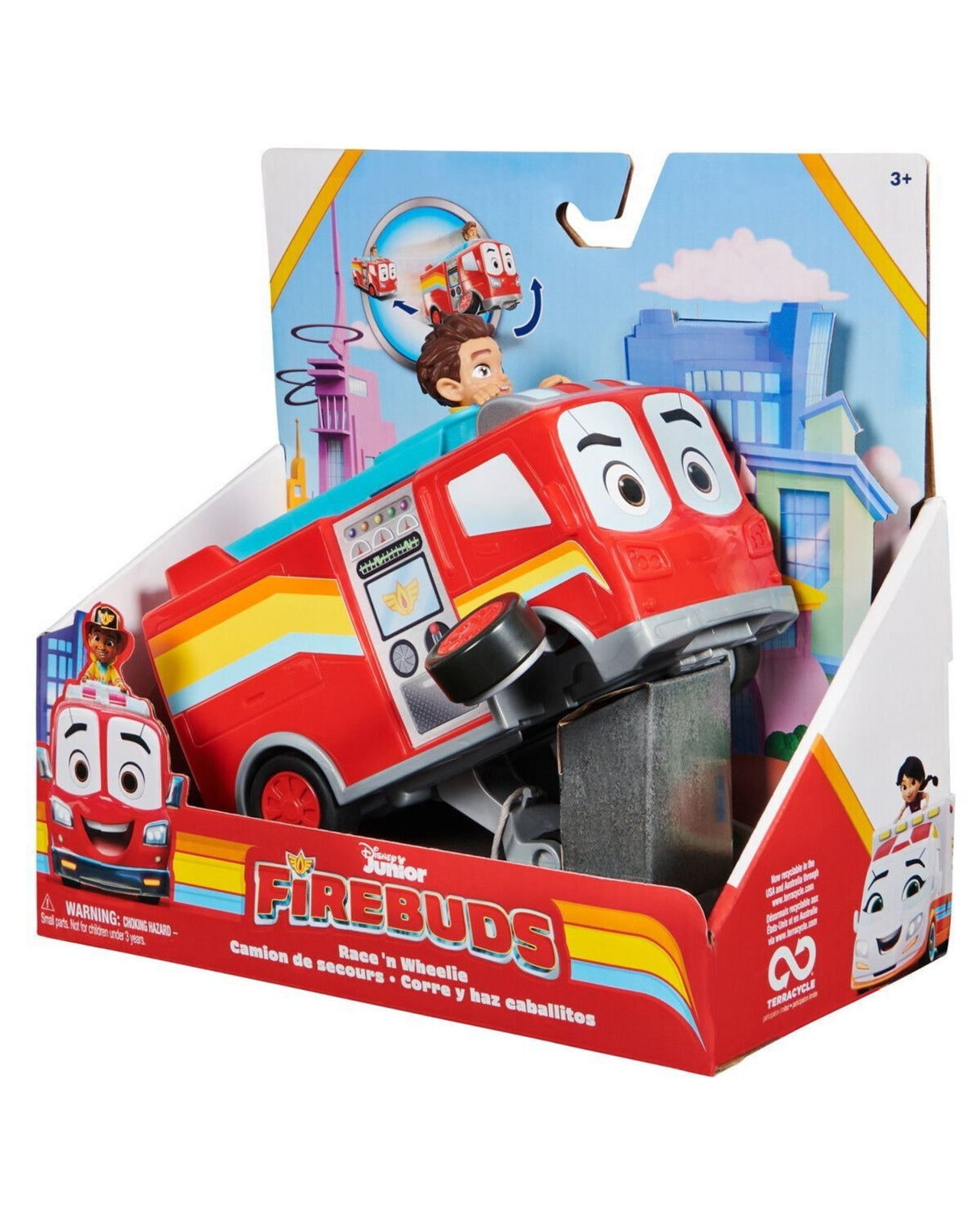 Firebuds Action Vehicle - Bo & Flash Flash's wheels pop out!