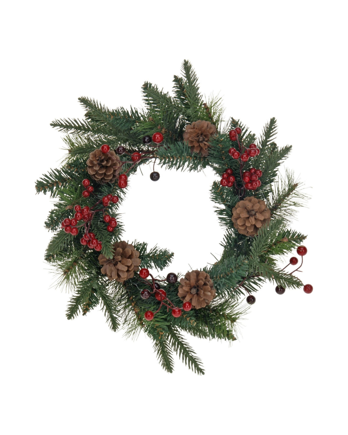 Wreath with berries and pine cones 30cm