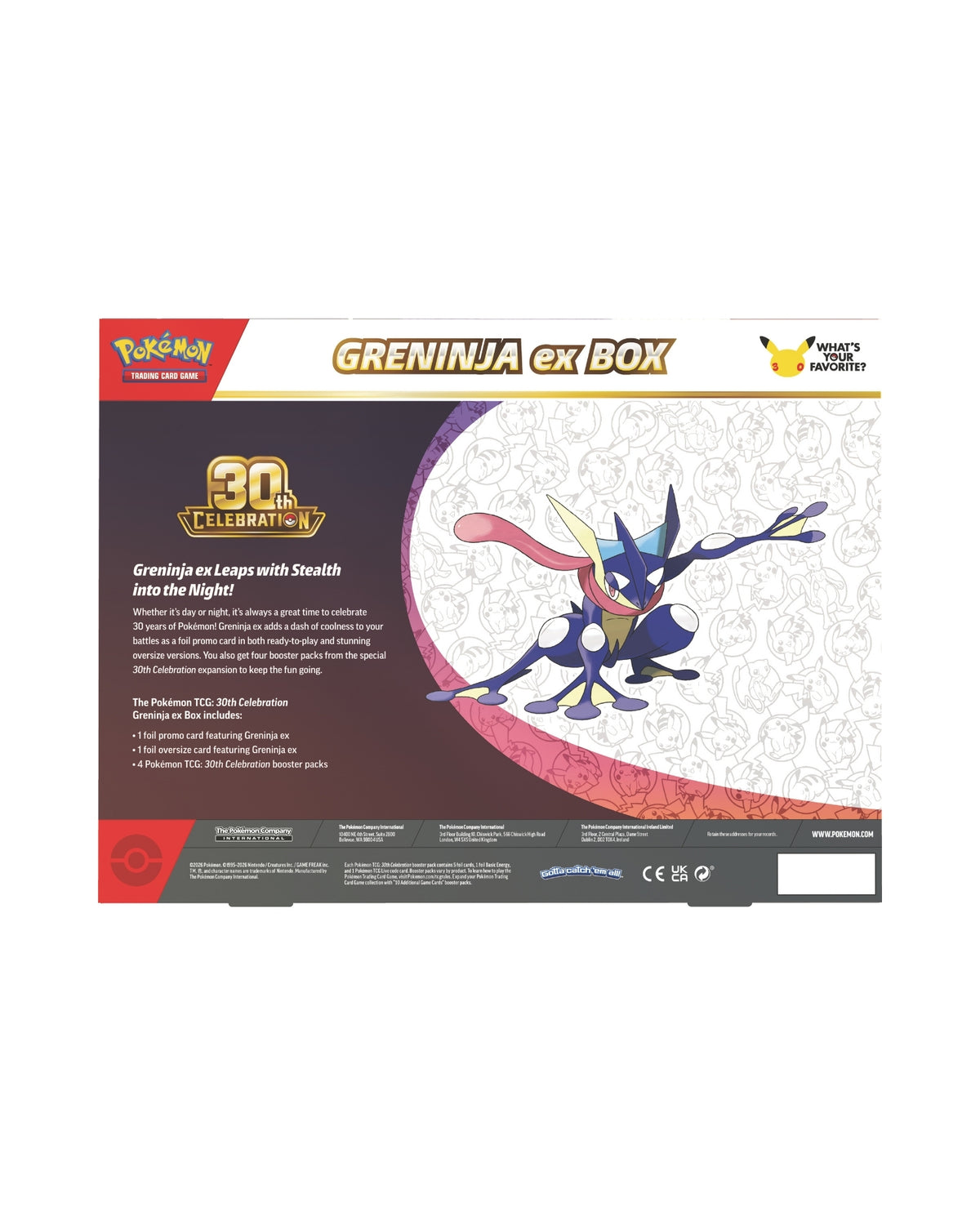 Pokemon Box ex 30th - MAX 1 stk af hver pr kunde