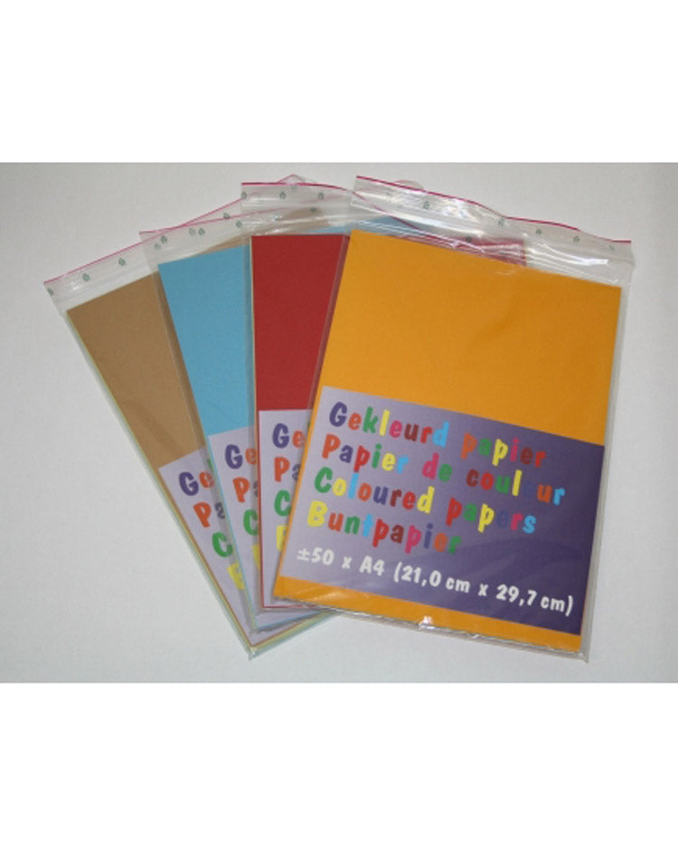 Paper A4 colored 80g - 50 sheets assorted colors