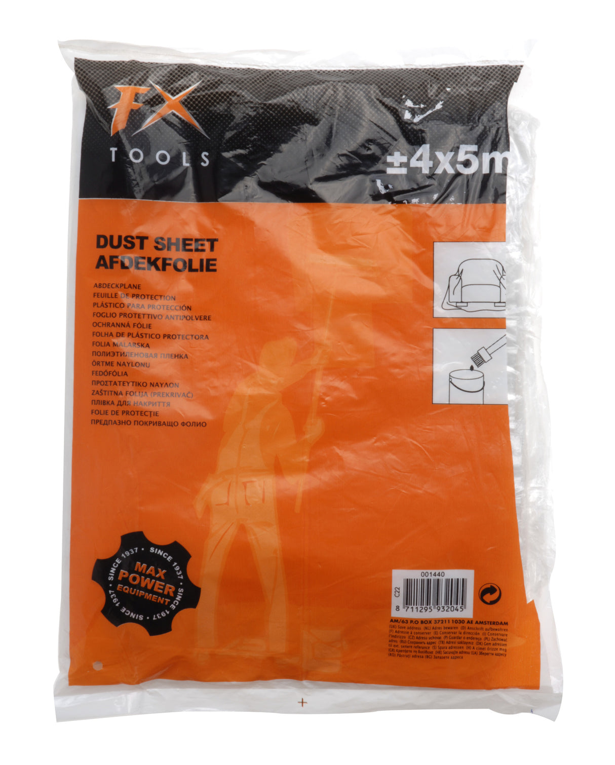 Afdæknings folie 4x5 meter