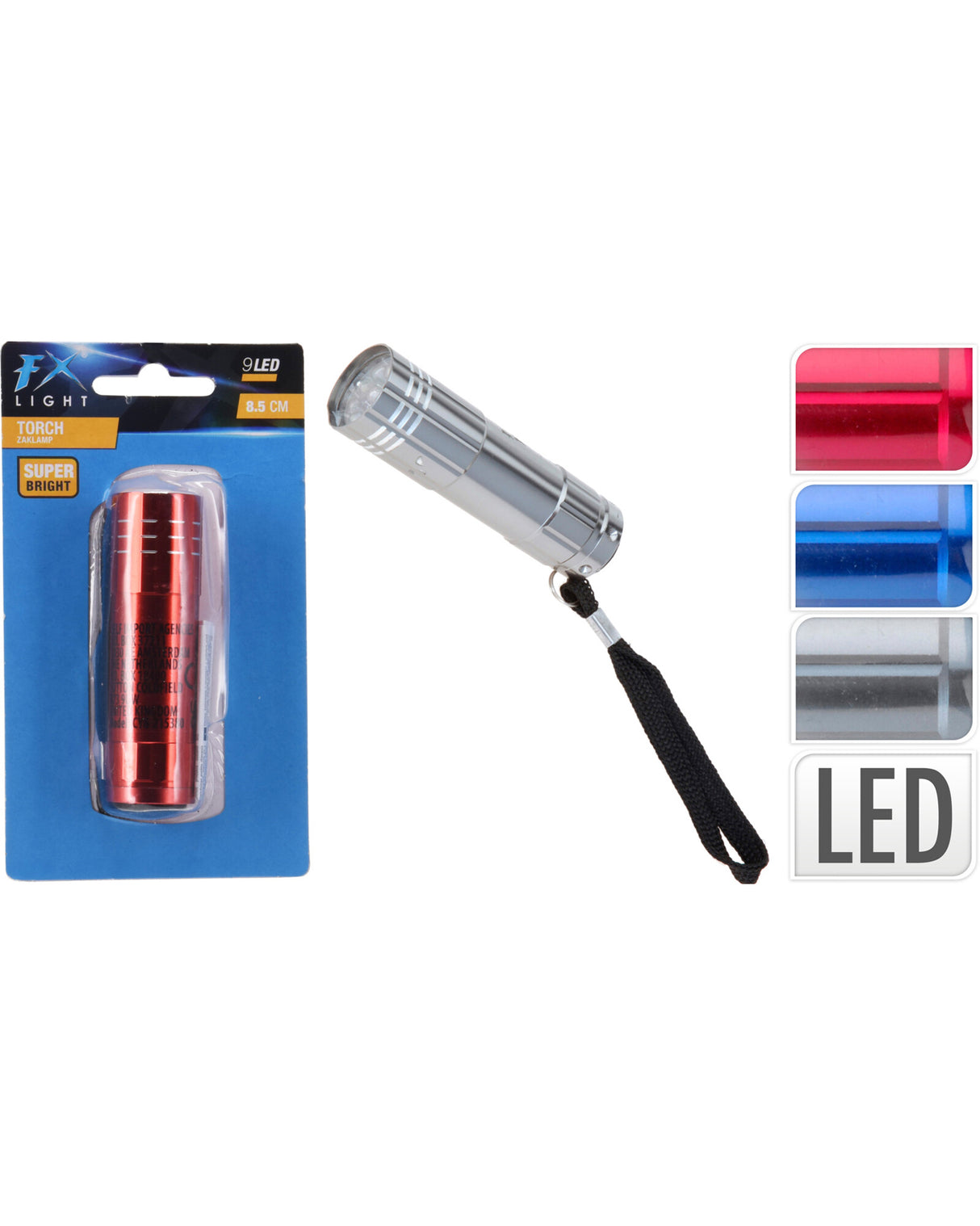 Lygte i aluminium 8.5 cm