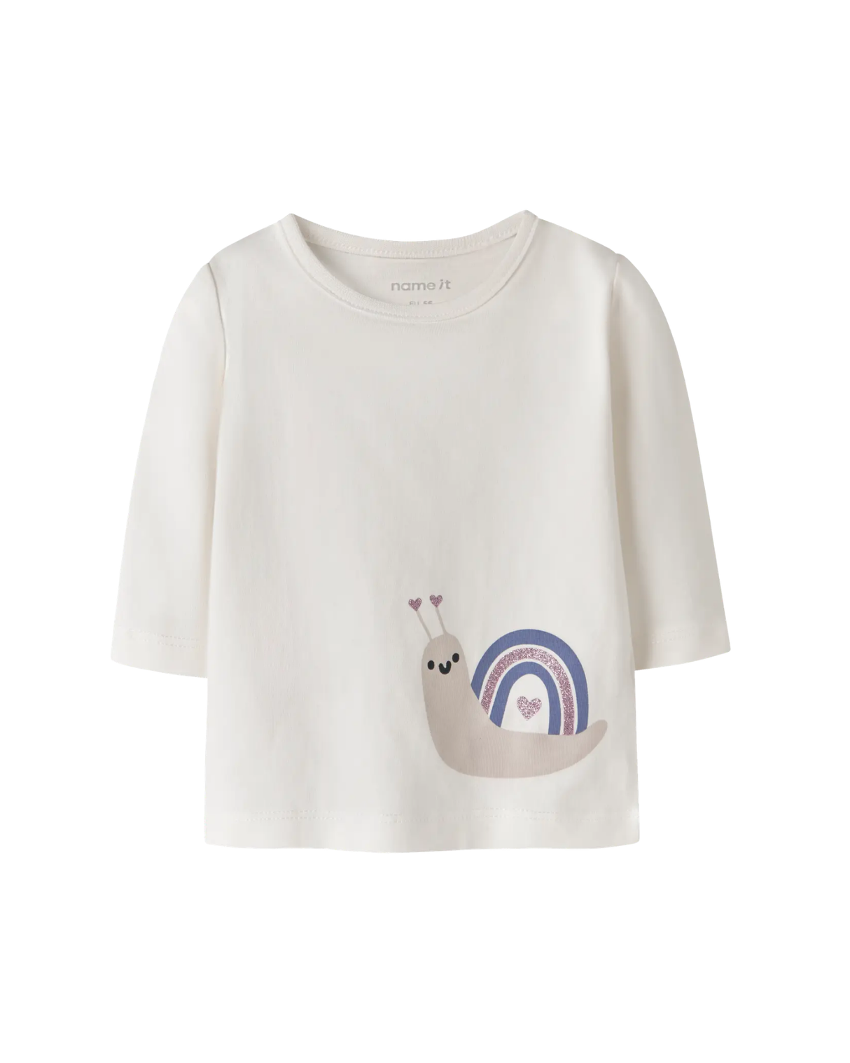 Name it Cloud Dancer Snail T-Shirt - 13226053
