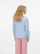 Brunnera Blue W. WHITE MELANGE Striktrøje fra Vero Moda - 10291741