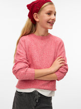 Holly Berry W. WHITE MELANGE Striktrøje fra Vero Moda - 10291741