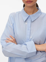 Brunnera Blue Emb hibiscus snow white Bluse fra Vero Moda - 10324629